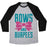 Virgin Teez  Baseball Tee Unisex Tri-Blend Baseball Tee / small / Athletic Gray / Black BOWS AND BURPEES UNISEX TRI-BLEND BASEBALL TEE