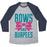 Virgin Teez  Baseball Tee Unisex Tri-Blend Baseball Tee / small / Athletic Gray / Navy BOWS AND BURPEES UNISEX TRI-BLEND BASEBALL TEE
