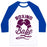 Virgin Teez  Baseball Tee Unisex Classic Baseball Tee / x-small / White/Blue BOXING BABE (VINTAGE) UNISEX CLASSIC BASEBALL TEE