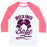 Virgin Teez  Baseball Tee Unisex Classic Baseball Tee / x-small / White/Neon Pink BOXING BABE (VINTAGE) UNISEX CLASSIC BASEBALL TEE