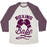 Virgin Teez  Baseball Tee Unisex Tri-Blend Baseball Tee / small / Oatmeal / Maroon BOXING BABE (VINTAGE) UNISEX TRI-BLEND BASEBALL TEE