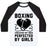 Virgin Teez  Baseball Tee Unisex Classic Baseball Tee / x-small / White/Black BOXING CREATED BY MEN PERFECTED BY GIRLS UNISEX CLASSIC BASEBALL TEE
