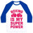 Virgin Teez  Baseball Tee Unisex Classic Baseball Tee / x-small / White/Blue BOXING IS MY SUPERPOWER UNISEX CLASSIC BASEBALL TEE