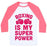 Virgin Teez  Baseball Tee Unisex Classic Baseball Tee / x-small / White/Neon Pink BOXING IS MY SUPERPOWER UNISEX CLASSIC BASEBALL TEE