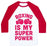 Virgin Teez  Baseball Tee Unisex Classic Baseball Tee / x-small / White/Red BOXING IS MY SUPERPOWER UNISEX CLASSIC BASEBALL TEE