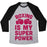 Virgin Teez  Baseball Tee Unisex Tri-Blend Baseball Tee / small / Athletic Gray / Black BOXING IS MY SUPERPOWER UNISEX TRI-BLEND BASEBALL TEE