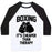 Virgin Teez  Baseball Tee Unisex Classic Baseball Tee / x-small / White/Black BOXING IT'S CHEAPER THAN THERAPY UNISEX CLASSIC BASEBALL TEE