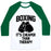Virgin Teez  Baseball Tee Unisex Classic Baseball Tee / x-small / White/Dark Green BOXING IT'S CHEAPER THAN THERAPY UNISEX CLASSIC BASEBALL TEE