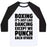 Virgin Teez  Baseball Tee Unisex Classic Baseball Tee / x-small / White/Black BOXING: IT'S JUST LIKE DANCING EXCEPT WE PUNCH EACH OTHER UNISEX CLASSIC BASEBALL TEE