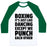 Virgin Teez  Baseball Tee Unisex Classic Baseball Tee / x-small / White/Dark Green BOXING: IT'S JUST LIKE DANCING EXCEPT WE PUNCH EACH OTHER UNISEX CLASSIC BASEBALL TEE