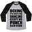 Virgin Teez  Baseball Tee Unisex Tri-Blend Baseball Tee / small / Athletic Gray / Black BOXING: IT'S JUST LIKE DANCING EXCEPT WE PUNCH EACH OTHER UNISEX TRI-BLEND BASEBALL TEE