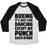 Virgin Teez  Baseball Tee Unisex Tri-Blend Baseball Tee / small / Oatmeal / Black BOXING: IT'S JUST LIKE DANCING EXCEPT WE PUNCH EACH OTHER UNISEX TRI-BLEND BASEBALL TEE