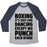 Virgin Teez  Baseball Tee Unisex Tri-Blend Baseball Tee / small / Athletic Gray / Navy BOXING: IT'S JUST LIKE DANCING EXCEPT WE PUNCH EACH OTHER UNISEX TRI-BLEND BASEBALL TEE