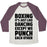 Virgin Teez  Baseball Tee Unisex Tri-Blend Baseball Tee / small / Oatmeal / Maroon BOXING: IT'S JUST LIKE DANCING EXCEPT WE PUNCH EACH OTHER UNISEX TRI-BLEND BASEBALL TEE