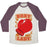 Virgin Teez  Baseball Tee Unisex Tri-Blend Baseball Tee / small / Oatmeal / Maroon BOXY LADY UNISEX TRI-BLEND BASEBALL TEE