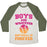 Virgin Teez  Baseball Tee Unisex Tri-Blend Baseball Tee / small / Oatmeal / Moss BOYS ARE WHATEVER SOFTBALL IS FOREVER UNISEX TRI-BLEND BASEBALL TEE