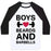 Virgin Teez  Baseball Tee Unisex Classic Baseball Tee / x-small / White/Black BOYS, BEARDS, AND BARBELLS UNISEX CLASSIC BASEBALL TEE