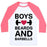 Virgin Teez  Baseball Tee Unisex Classic Baseball Tee / x-small / White/Neon Pink BOYS, BEARDS, AND BARBELLS UNISEX CLASSIC BASEBALL TEE