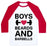 Virgin Teez  Baseball Tee Unisex Classic Baseball Tee / x-small / White/Red BOYS, BEARDS, AND BARBELLS UNISEX CLASSIC BASEBALL TEE