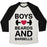 Virgin Teez  Baseball Tee Unisex Tri-Blend Baseball Tee / small / Oatmeal / Black BOYS, BEARDS, AND BARBELLS UNISEX TRI-BLEND BASEBALL TEE