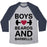 Virgin Teez  Baseball Tee Unisex Tri-Blend Baseball Tee / small / Athletic Gray / Navy BOYS, BEARDS, AND BARBELLS UNISEX TRI-BLEND BASEBALL TEE