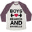 Virgin Teez  Baseball Tee Unisex Tri-Blend Baseball Tee / small / Oatmeal / Maroon BOYS, BEARDS, AND BARBELLS UNISEX TRI-BLEND BASEBALL TEE