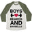 Virgin Teez  Baseball Tee Unisex Tri-Blend Baseball Tee / small / Oatmeal / Moss BOYS, BEARDS, AND BARBELLS UNISEX TRI-BLEND BASEBALL TEE