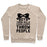 Virgin Teez  Pullover Crewneck Sweatshirt / x-small / Heathered Oatmeal BOYS THROW BALLS CHEERLEADERS THROW PEOPLE CREWNECK SWEATSHIRT