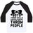 Virgin Teez  Baseball Tee Unisex Classic Baseball Tee / x-small / White/Black BOYS THROW BALLS CHEERLEADERS THROW PEOPLE UNISEX CLASSIC BASEBALL TEE