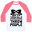 Virgin Teez  Baseball Tee Unisex Classic Baseball Tee / x-small / White/Neon Pink BOYS THROW BALLS CHEERLEADERS THROW PEOPLE UNISEX CLASSIC BASEBALL TEE