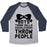 Virgin Teez  Baseball Tee Unisex Tri-Blend Baseball Tee / small / Athletic Gray / Navy BOYS THROW BALLS CHEERLEADERS THROW PEOPLE UNISEX TRI-BLEND BASEBALL TEE