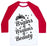Virgin Teez  Baseball Tee Unisex Classic Baseball Tee / x-small / White/Red BRAINS & BRAWNS & BEAUTY UNISEX CLASSIC BASEBALL TEE