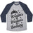 Virgin Teez  Baseball Tee Unisex Tri-Blend Baseball Tee / small / Athletic Gray / Navy BRAINS & BRAWNS & BEAUTY UNISEX TRI-BLEND BASEBALL TEE