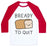 Virgin Teez  Baseball Tee Unisex Classic Baseball Tee / x-small / White/Red BREADY TO QUIT UNISEX CLASSIC BASEBALL TEE