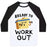 Virgin Teez  Baseball Tee Unisex Classic Baseball Tee / x-small / White/Black BREADY TO WORKOUT UNISEX CLASSIC BASEBALL TEE