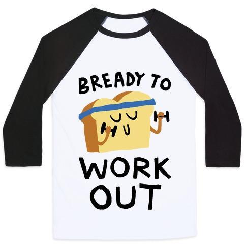 Virgin Teez  Baseball Tee Unisex Classic Baseball Tee / x-small / White/Black BREADY TO WORKOUT UNISEX CLASSIC BASEBALL TEE