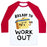 Virgin Teez  Baseball Tee Unisex Classic Baseball Tee / x-small / White/Red BREADY TO WORKOUT UNISEX CLASSIC BASEBALL TEE