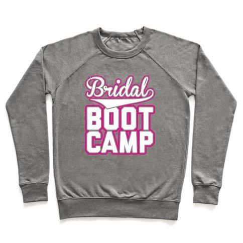 Virgin Teez  Pullover Crewneck Sweatshirt / x-small / Heathered Gray BRIDAL BOOT CAMP CREWNECK SWEATSHIRT