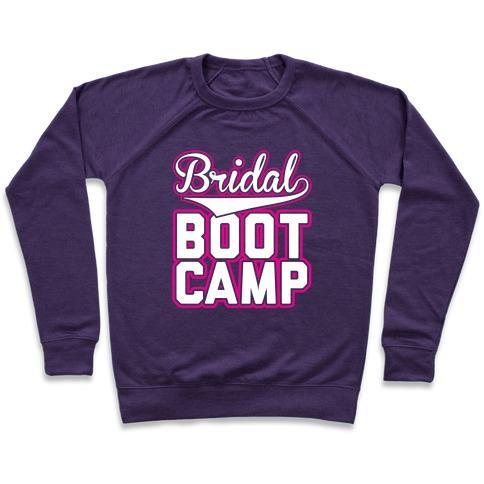 Virgin Teez  Pullover Crewneck Sweatshirt / x-small / Purple BRIDAL BOOT CAMP CREWNECK SWEATSHIRT