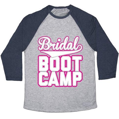 Virgin Teez  Baseball Tee Unisex Tri-Blend Baseball Tee / small / Athletic Gray / Navy BRIDAL BOOT CAMP UNISEX TRI-BLEND BASEBALL TEE