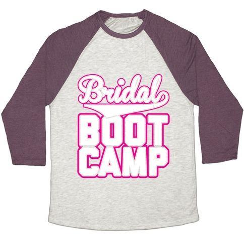Virgin Teez  Baseball Tee Unisex Tri-Blend Baseball Tee / small / Oatmeal / Maroon BRIDAL BOOT CAMP UNISEX TRI-BLEND BASEBALL TEE