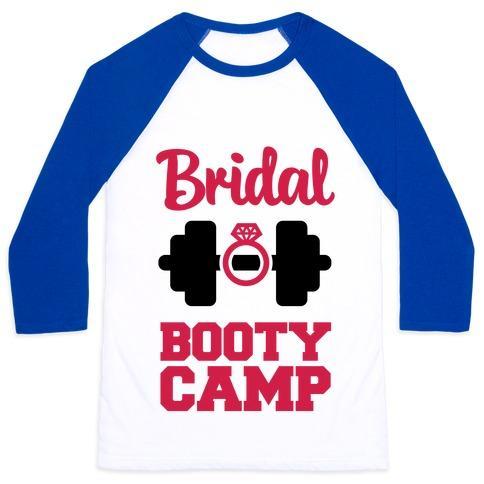 Virgin Teez  Baseball Tee Unisex Classic Baseball Tee / x-small / White/Blue BRIDAL BOOTY CAMP UNISEX CLASSIC BASEBALL TEE