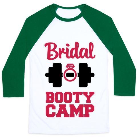 Virgin Teez  Baseball Tee Unisex Classic Baseball Tee / x-small / White/Dark Green BRIDAL BOOTY CAMP UNISEX CLASSIC BASEBALL TEE