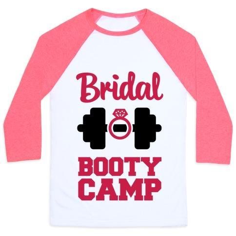 Virgin Teez  Baseball Tee Unisex Classic Baseball Tee / x-small / White/Neon Pink BRIDAL BOOTY CAMP UNISEX CLASSIC BASEBALL TEE