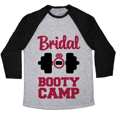 Virgin Teez  Baseball Tee Unisex Tri-Blend Baseball Tee / small / Athletic Gray / Black BRIDAL BOOTY CAMP UNISEX TRI-BLEND BASEBALL TEE