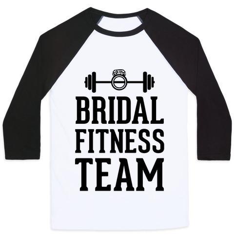 Virgin Teez  Baseball Tee Unisex Classic Baseball Tee / x-small / White/Black BRIDAL FITNESS TEAM UNISEX CLASSIC BASEBALL TEE