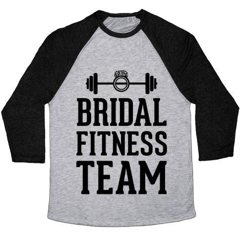 Virgin Teez  Baseball Tee Unisex Tri-Blend Baseball Tee / small / Athletic Gray / Black BRIDAL FITNESS TEAM UNISEX TRI-BLEND BASEBALL TEE