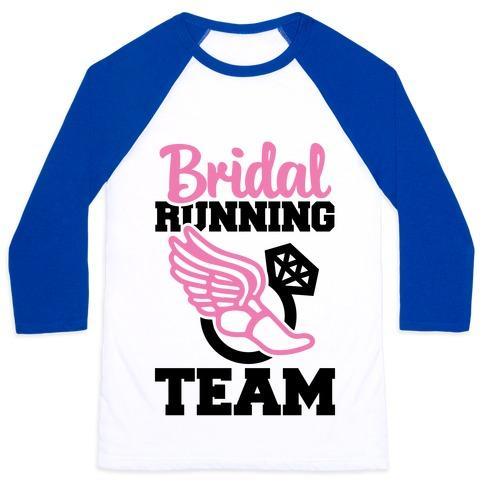 Virgin Teez  Baseball Tee Unisex Classic Baseball Tee / x-small / White/Blue BRIDAL RUNNING TEAM UNISEX CLASSIC BASEBALL TEE