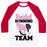 Virgin Teez  Baseball Tee Unisex Classic Baseball Tee / x-small / White/Red BRIDAL RUNNING TEAM UNISEX CLASSIC BASEBALL TEE