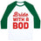 Virgin Teez  Baseball Tee Unisex Classic Baseball Tee / x-small / White/Dark Green BRIDE WITH A BOD UNISEX CLASSIC BASEBALL TEE